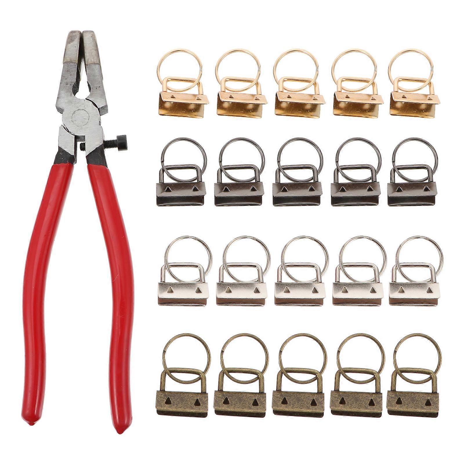 Key Fob Wristlet Keychain Fob with Pliers for present Giving Gold 25mm