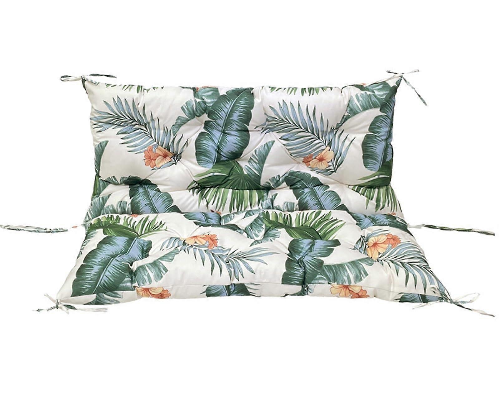 Waterproof seat cushion for garden swing, replacement bench seat cushion with backrest, 100 x 100 cm Pattern 39.4x39.4in.