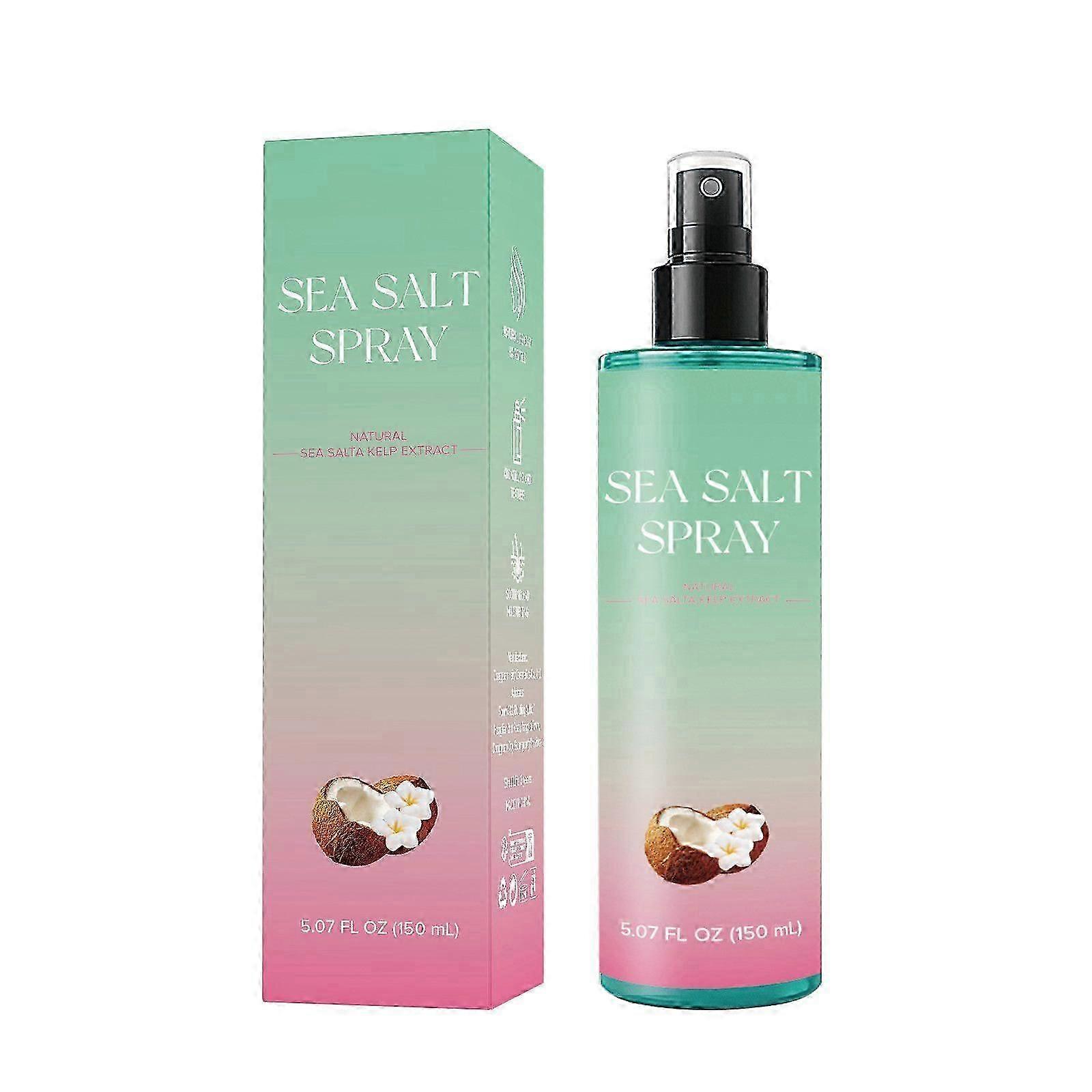 بخاخ ملح البحر للنساء والرجال ، رائحة جوز الهند ، رذاذ الماء المالح المكثف ، الحصول على شعر شاطئي ومموج ومجعد دون عناء