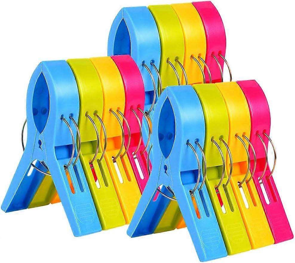 12Pcs Large Clothespins Windbreak Clip, Large Clamps, Durable Towel