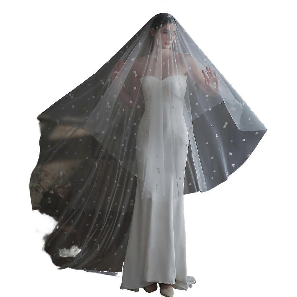 Wedding veil, 3 meters, white, 1 pc.，931
