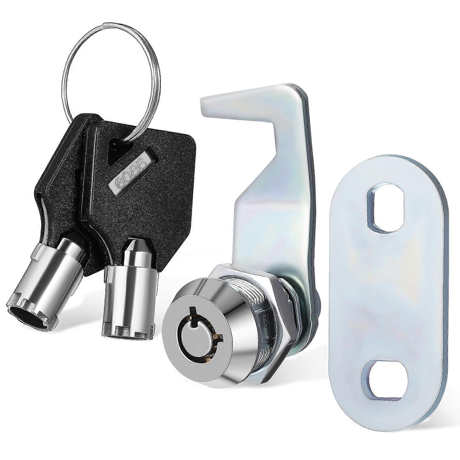 1 Set Tool Box Lock for File Cabinet Replacement Drawer Lock Furniture Rv Lock Hardware 5/8 Inch with Keys