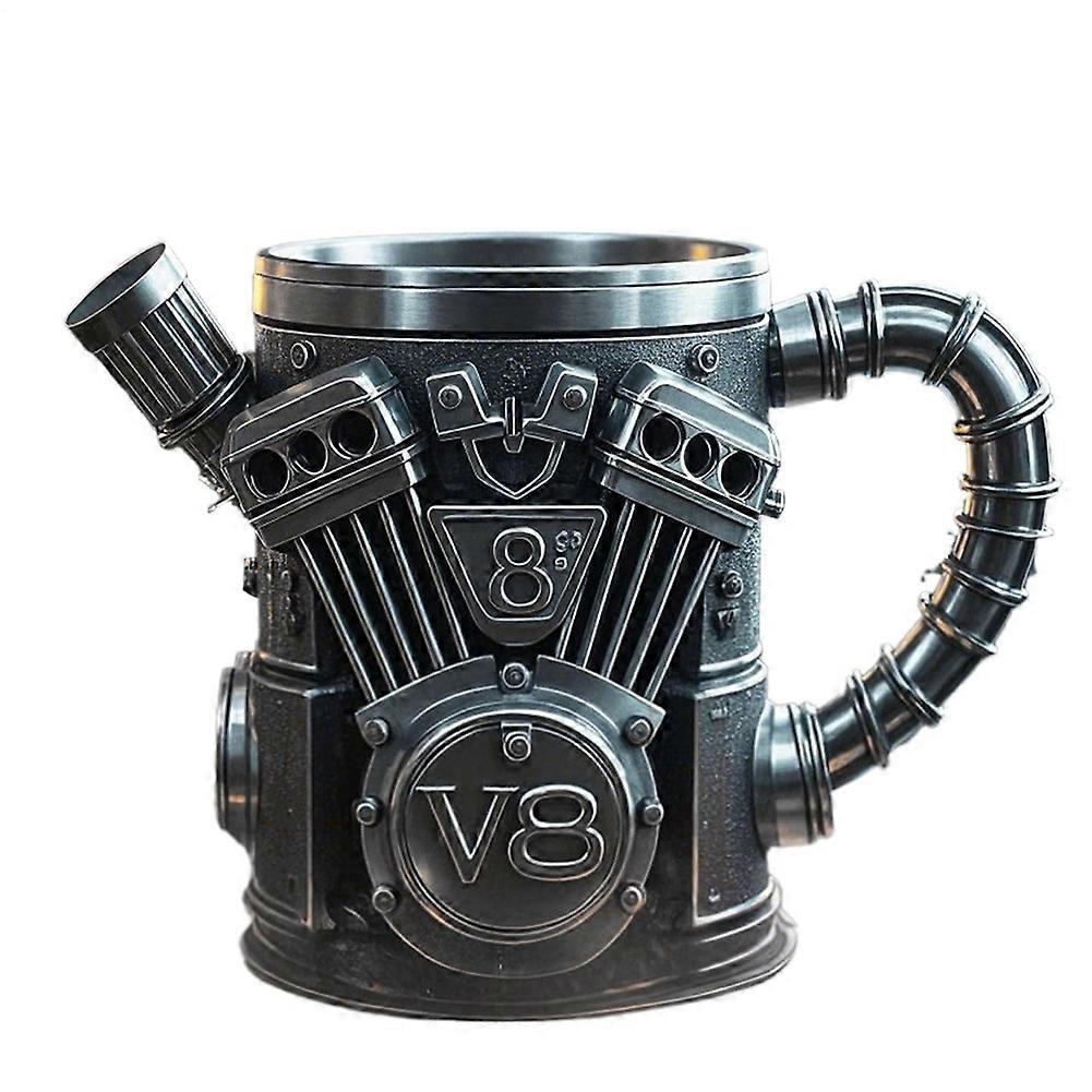 Car Coffee Mug-Drinking Cups Insulated Coffee Mug, Engine,Travel Coffee Tumbler,V8 Engine Design,for Hot and Cold Drink