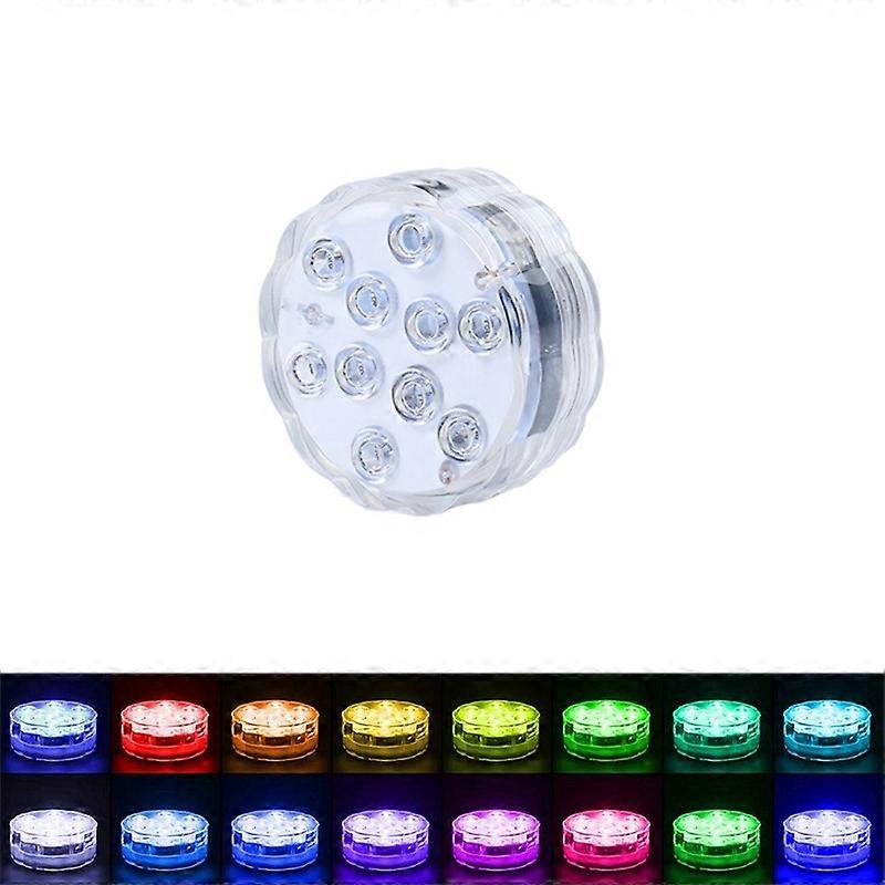 LED Remote Control Diving Light Pool Waterproof Underwater Lamp, Spec: 7cm 10 LEDs+IR 24-key Remote Control