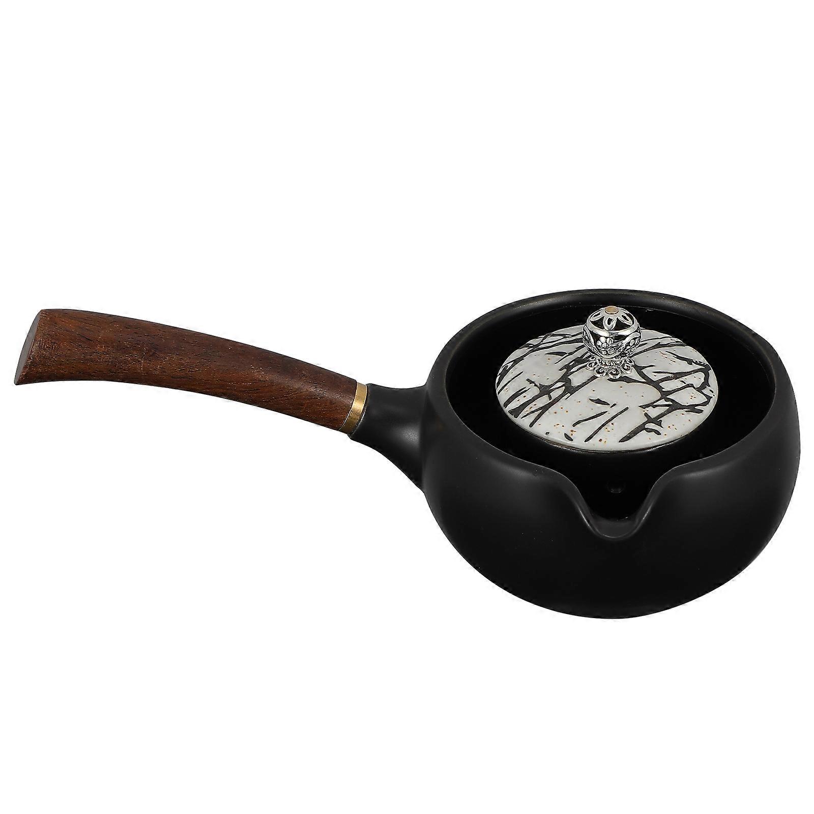 Ceramic Fine Filter Teapot with Long Handle, Lightweight & Portable for Hot Beverages – Ideal for Gifting