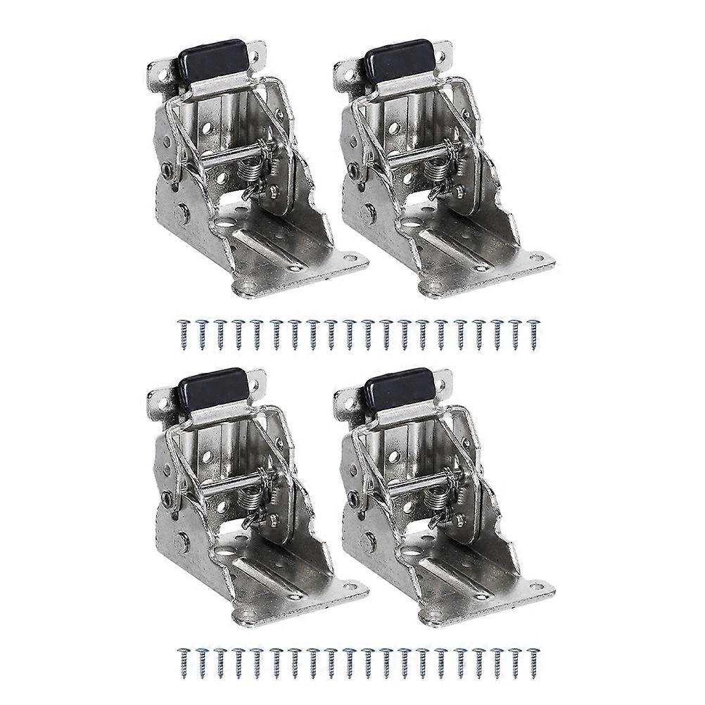 4pcs Locking Hinge Folding Brackets for Table Chair Legs, Durable Support Hinges with Positive Lock, Efficient Resistant Furniture Hardware