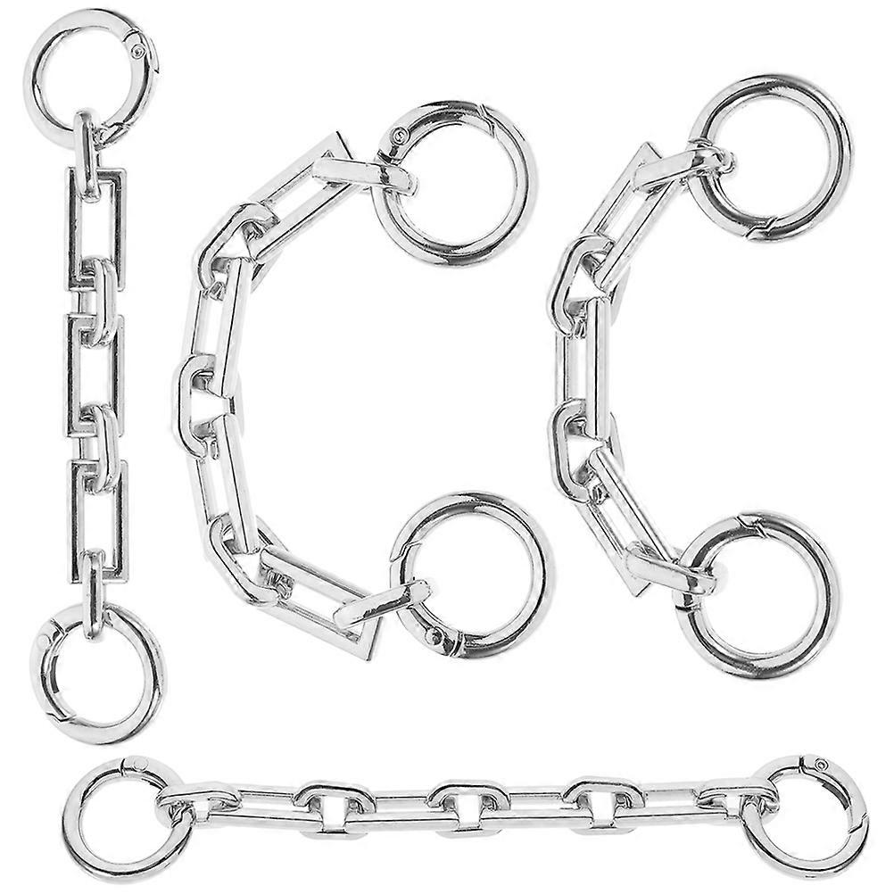 Purse Chain Extended Handbag Extender Chain Women 14.00X2.30X1.20cm Silver Alloy Key Attachment