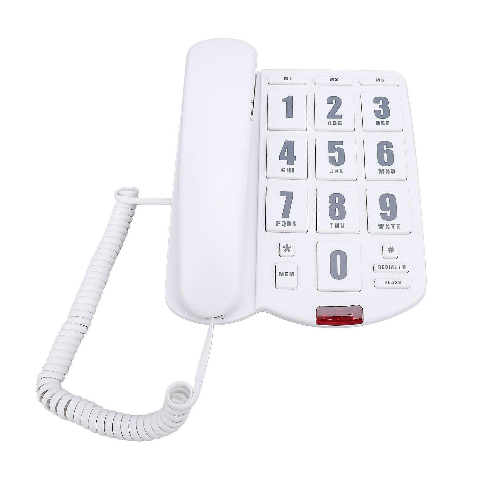 Corded Home Phone for Seniors with Big Buttons, Quick Dial, and Adjustable Volume