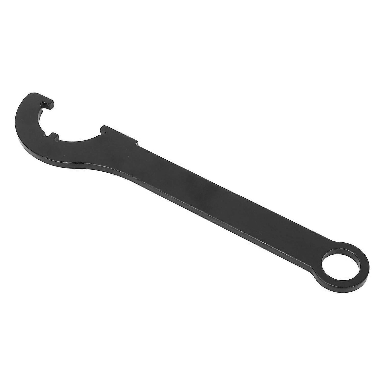 Adjustable wrench, black, portable, ergonomic design, 45 steel, hook wrench for machinery