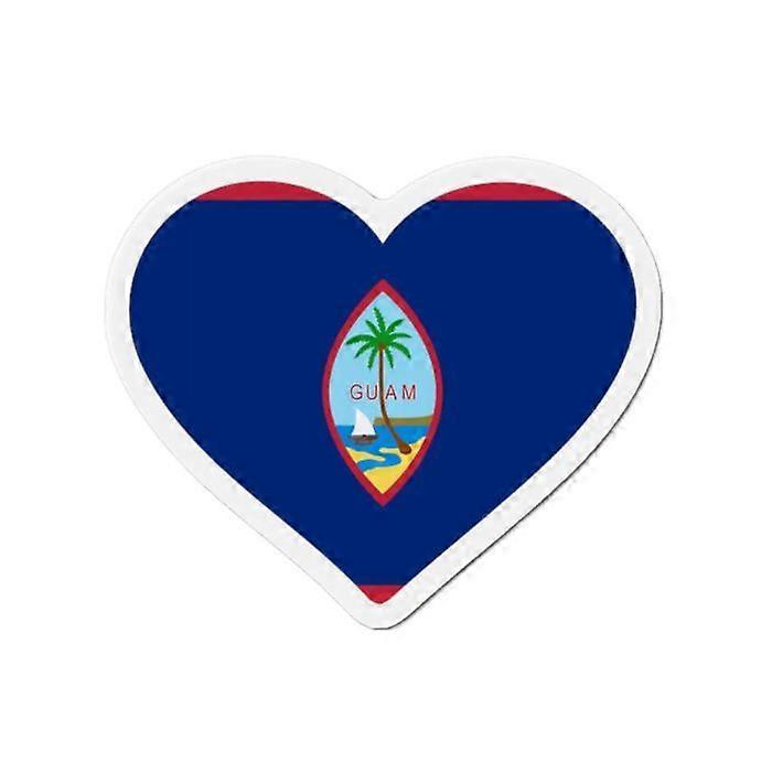 Magnet Heart Flag Guam - Multicolor - 10 cm - 50 pieces - Synthetic resin - Mixed