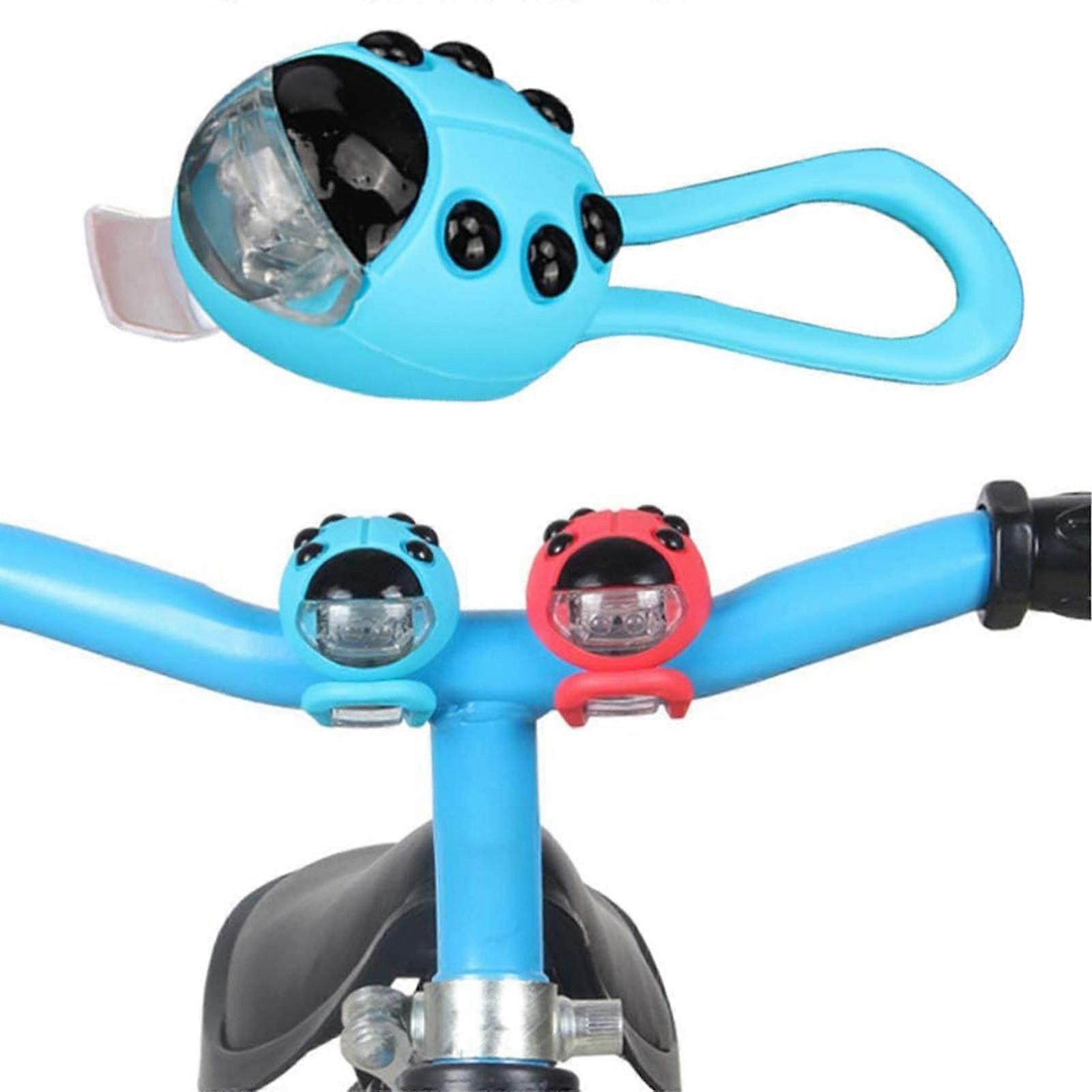 2 adet Parlak Bisiklet Işık Bisiklet Güvenlik Işığı Uğur Böceği Şekilli, Gece Uyarı Işığı Mini LED Işık Çocuklar için Gece Bisikleti