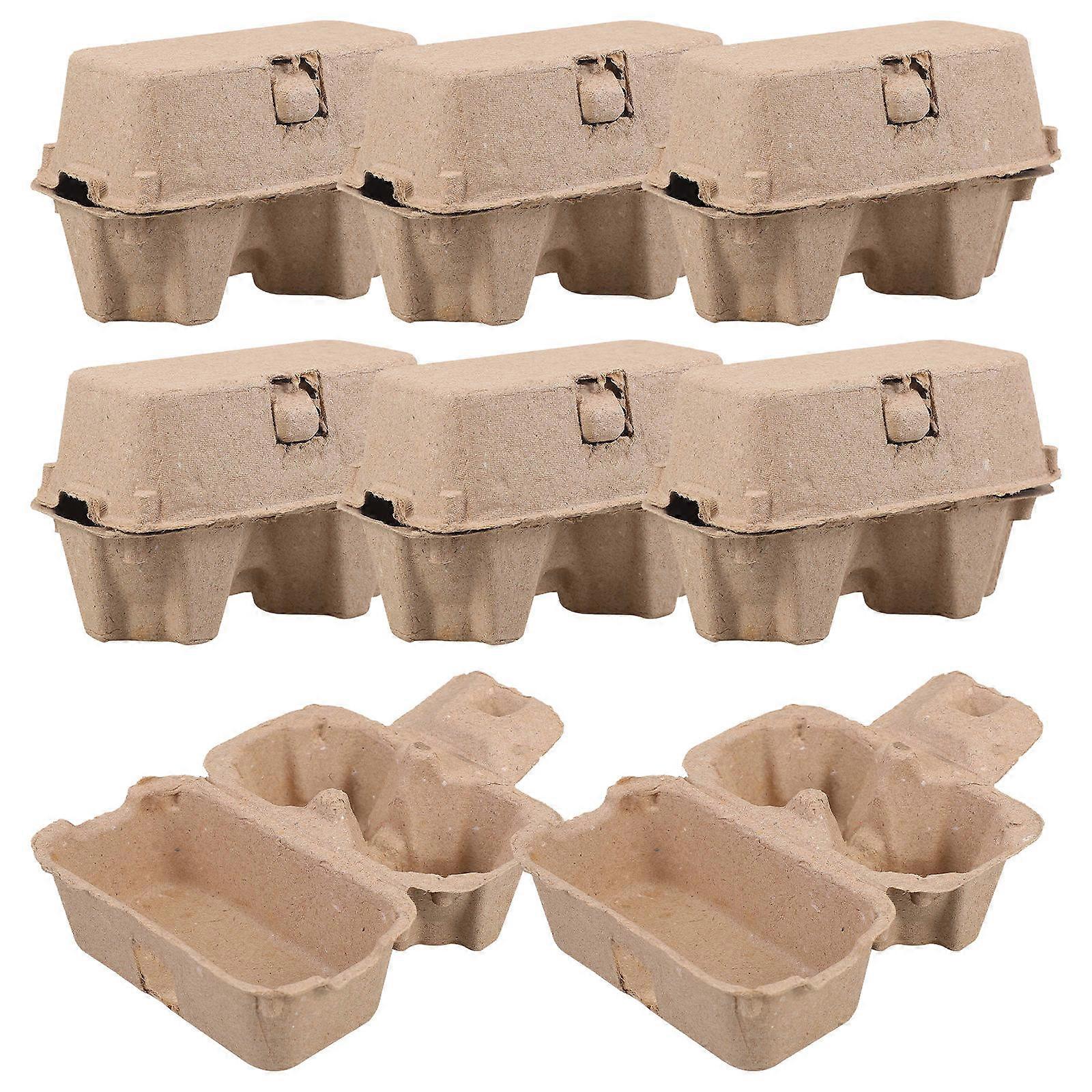 Household Egg Storage Cartons Paper Pulp Material Reusable Kitchen Organization 25Set