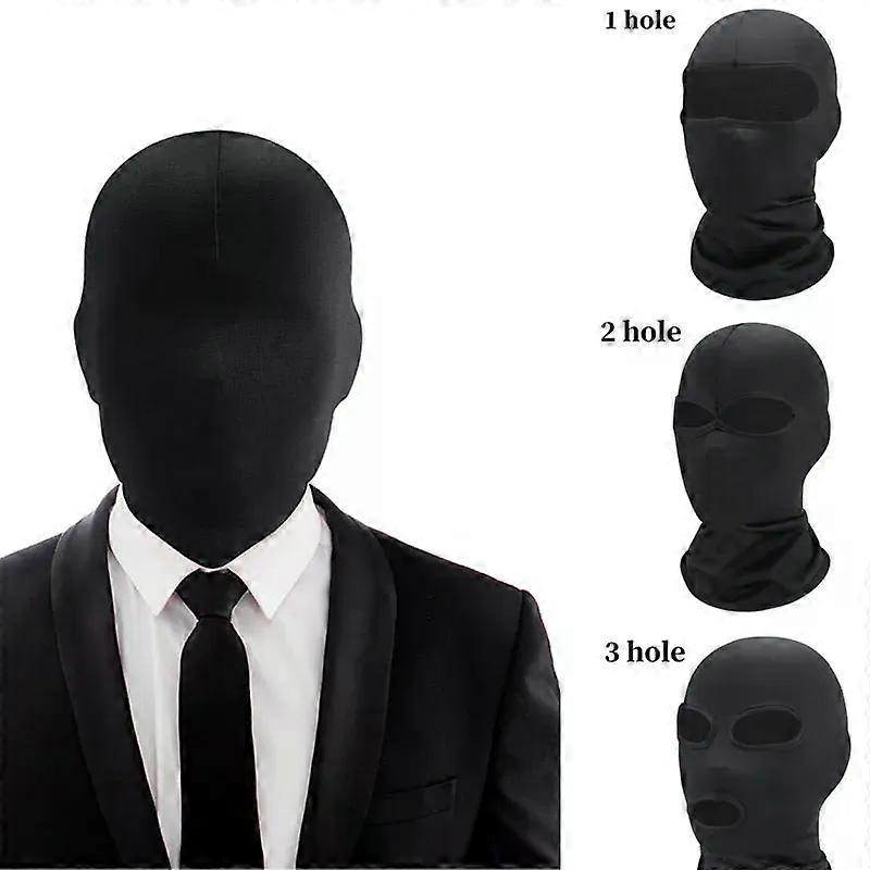 Καλοκαίρι Μαύρο Full Face No Hole Cover Hat Γυναίκες Άνδρες Cs Balaclava Cap Sun Uv Protection Bike Μοτοσικλέτα Multi-Hole Μάσκα σκι