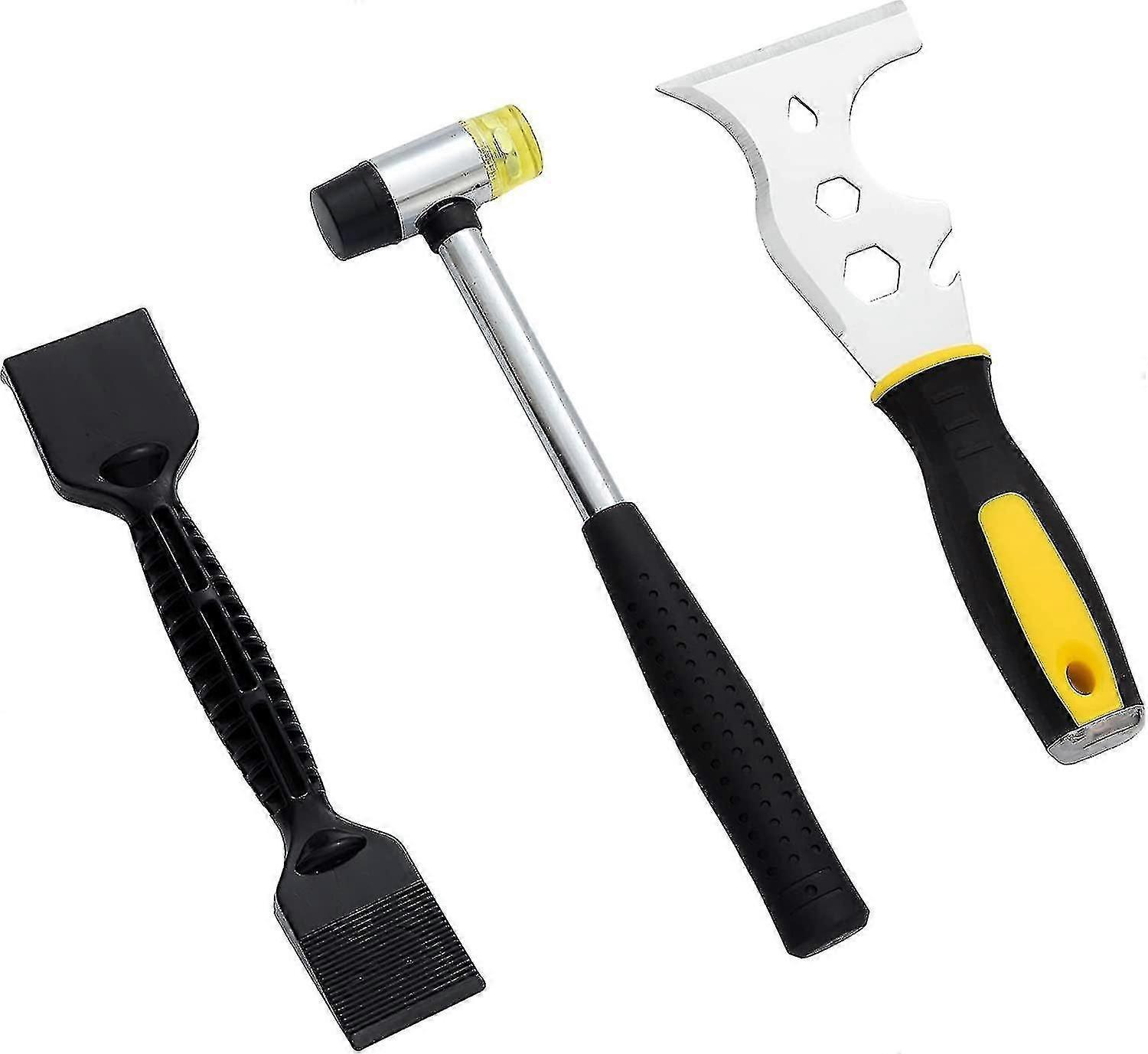 Pacchetto di strumenti di smaltatura con scalpello a coltello multiuso (13 in 1) mazza di gomma e paletta di vetro