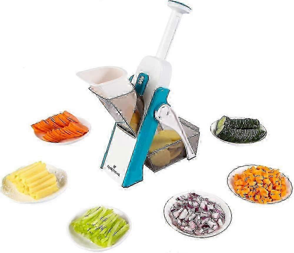 Adjustable Thickness Vegetable Slicer & Potato Onion Chopper - Safe Upright Dicer for Easy Food Preparation and Meal Prep