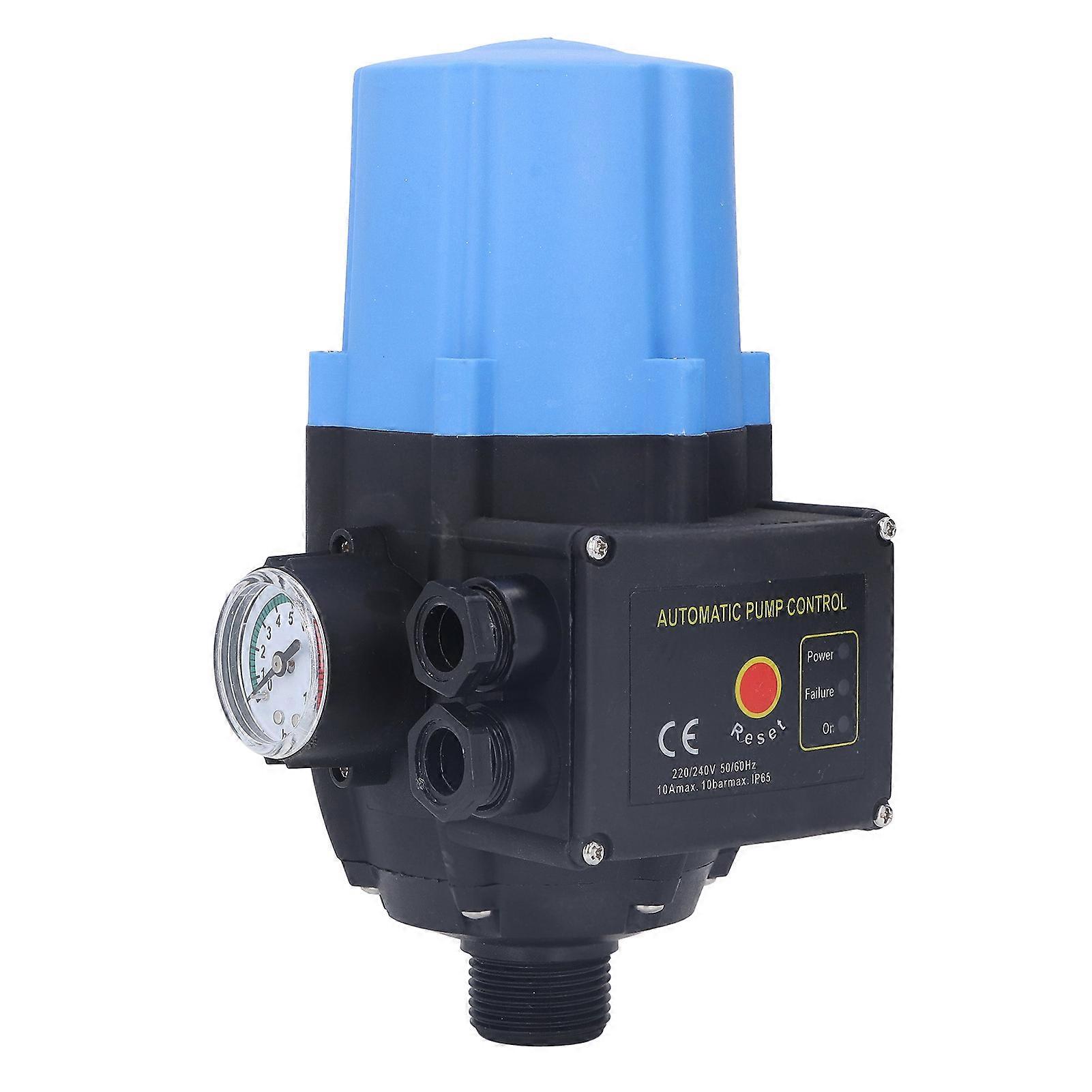 Water Pump Pressure Control Switch Waterproof Regulable Automatic Blue Electronic Controller 1.1kw 220V‑240V