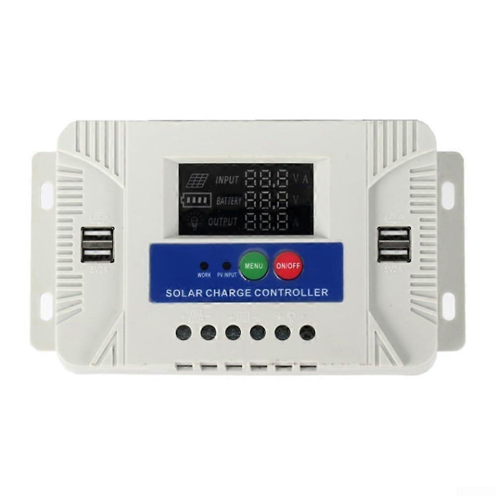 Advanced smart technology in a compact solar charge controller at 30A, suitable for home or outdoor use.
