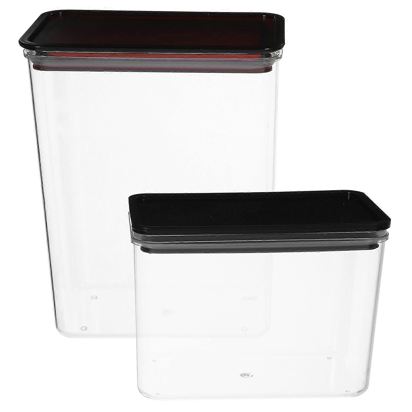 Transparent Sealed Box for Kitchen Use Made of PC Material Fresh Keeping Storage Container 2 Pieces Size