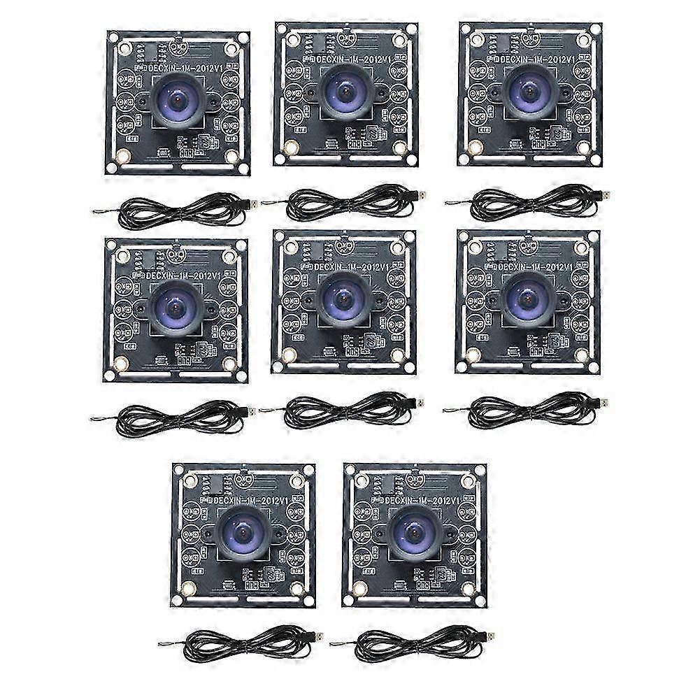 8PCS 100 Degree Camera Module 1MP OV9732 1280x720 30fps USB Camera Module Drive Free with 1.5M Cable for WinXP/7/8/10