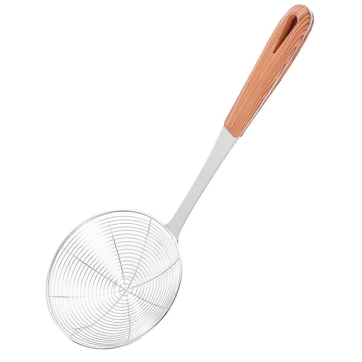 Stainless Steel Frying Oil Strainer Mesh Colander for Kitchen Use with Long Handle 18cm