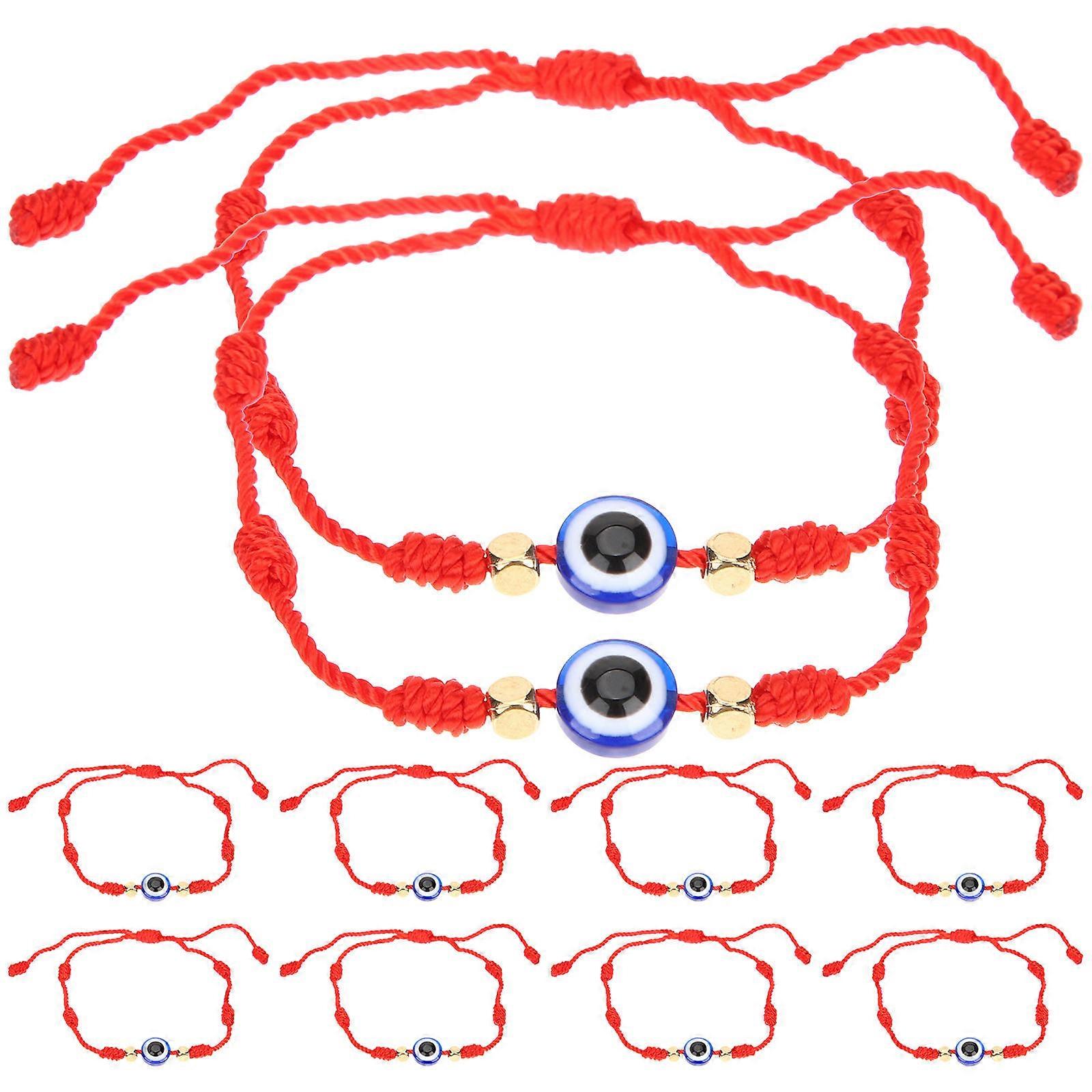 女性用アイチャームブレスレット青い目で調節可能な合金リストチェーン