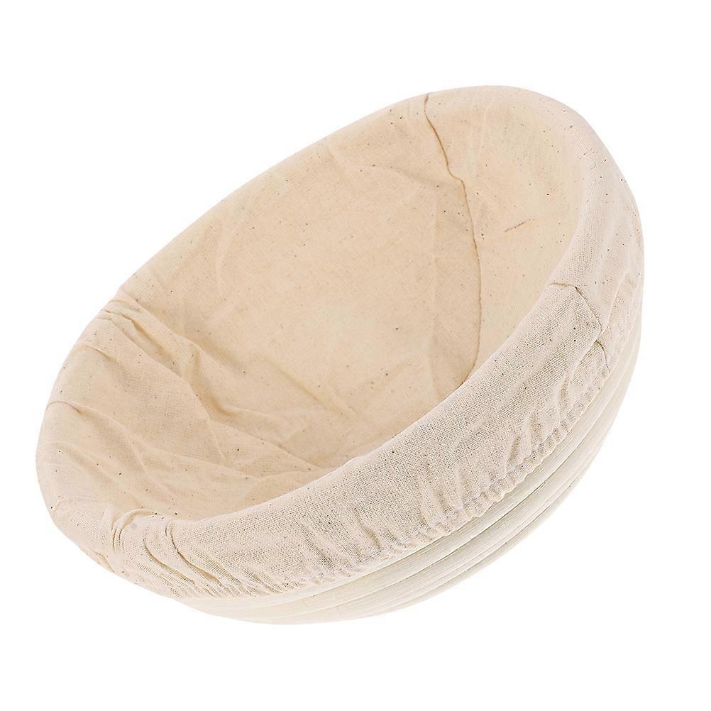 Rattan Bread Making Container Cloth Material Round Shape Home Baking 1Pack