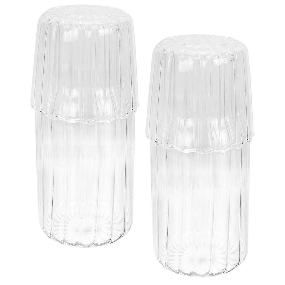 Carafe And Glass Set For Parties Milk Container 500ml Borosilicate Glass 2Pcs