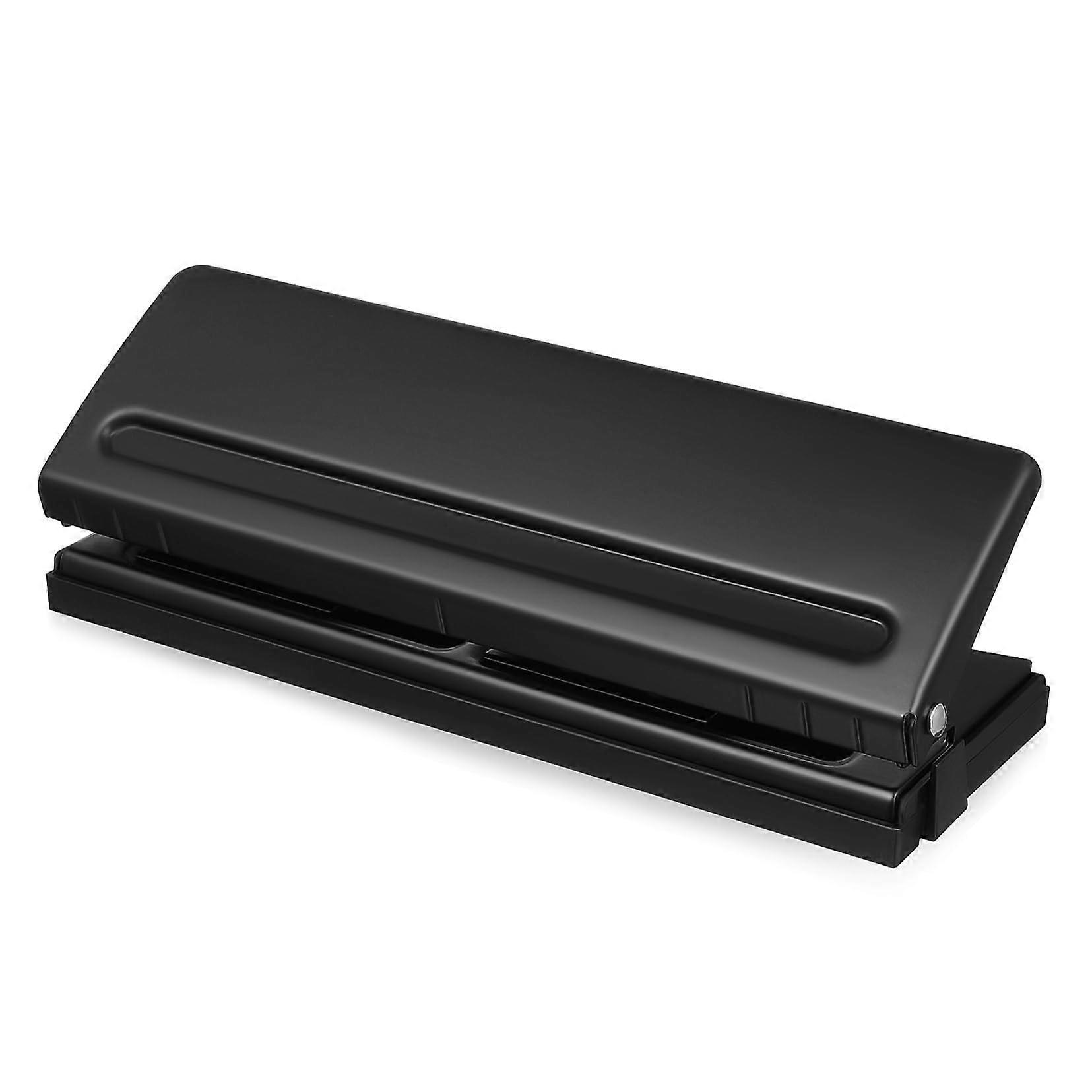 6 Hole Punch Adjustable Portable Paper Punch Tool Metal Body Plastic Handle For Folders And Crafts