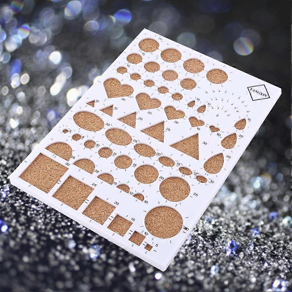 DIY Paper Craft Template Board Tweezer Pins Slotted Pen Quilling Tools Kit (White)