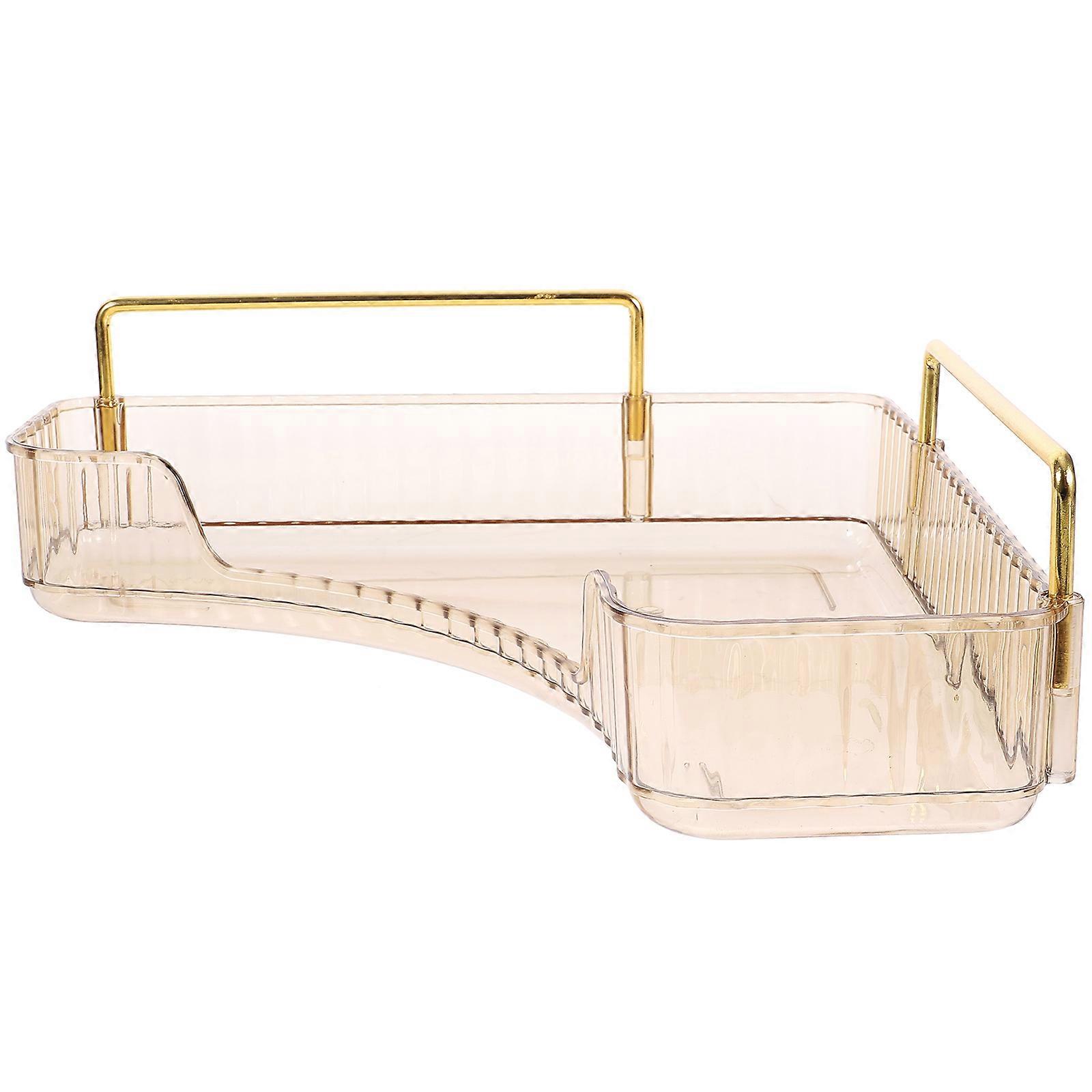 Countertop Makeup Organizer Triangular Design For Bathroom Vanity With Safe Material 1Set