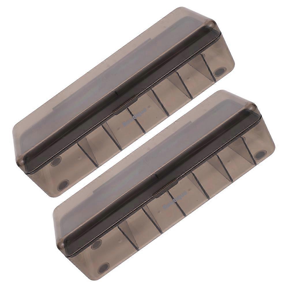 FRCOLOR 2Pcs Cable Storage Box Multi Slots Management Box Cord Organizer Case