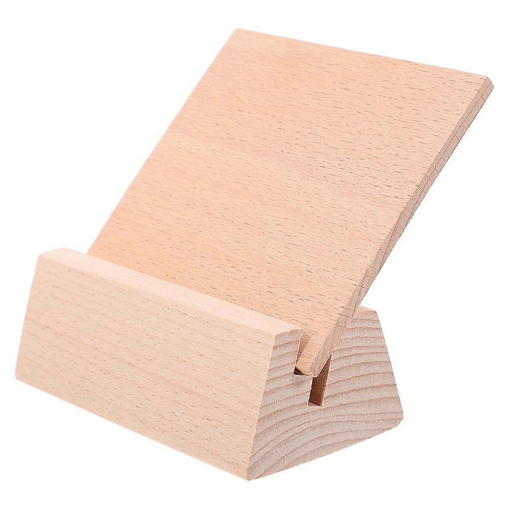 Wooden Card Holder Stand for Business Cards and Notes Light Yellow Small Size Perfect for DIY Use