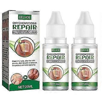2pcs Essential Oil Nail Fungus Repair Liquid Nail Thickening Discoloration Off Soft Nail Thickening Type Onychomyc 20ml