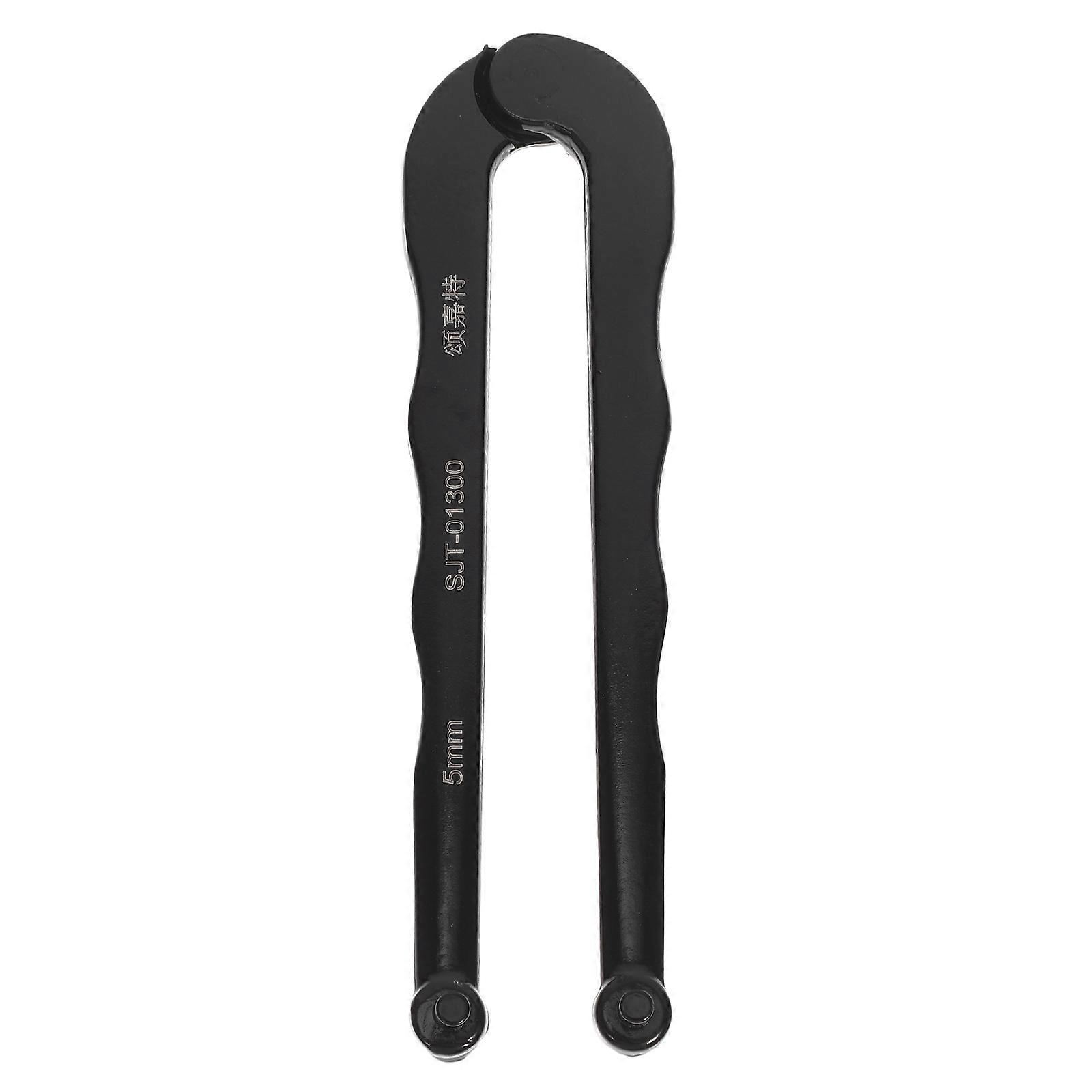 Professional Round Nut Adjustable Angle Mill Wrench 5mm Black Steel for Daily and Professional Use