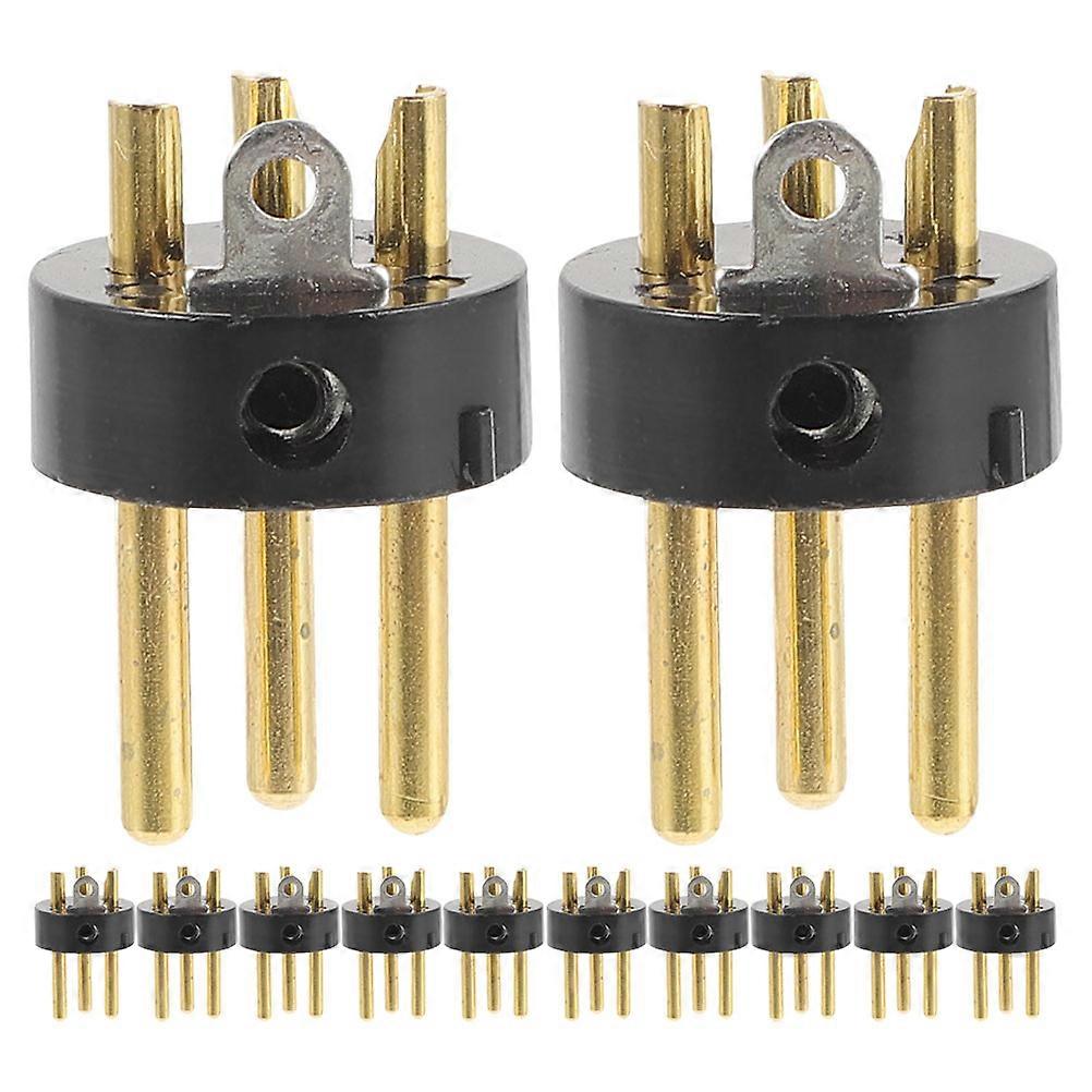 12Pcs Microphone Plug Adapter Three-Pin XLR Male Connection Suitable For Live Performances High Reliability