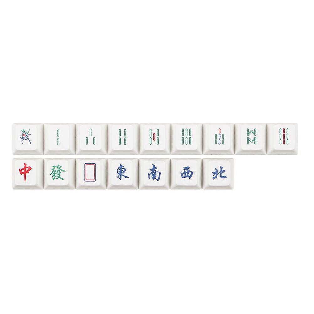 Key Caps For Gaming Keyboard Replacement 16Pcs R4 Height DIY Projects White Matte Finish Non-fading Material