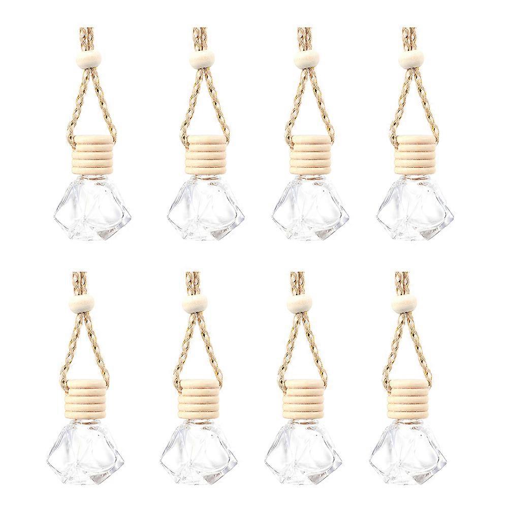 8PCS Car Hanging Aroma Bottles, Empty Perfume Diffuser for Car Decoration, Portable Travel Fragrance Bottles for Essential Oils