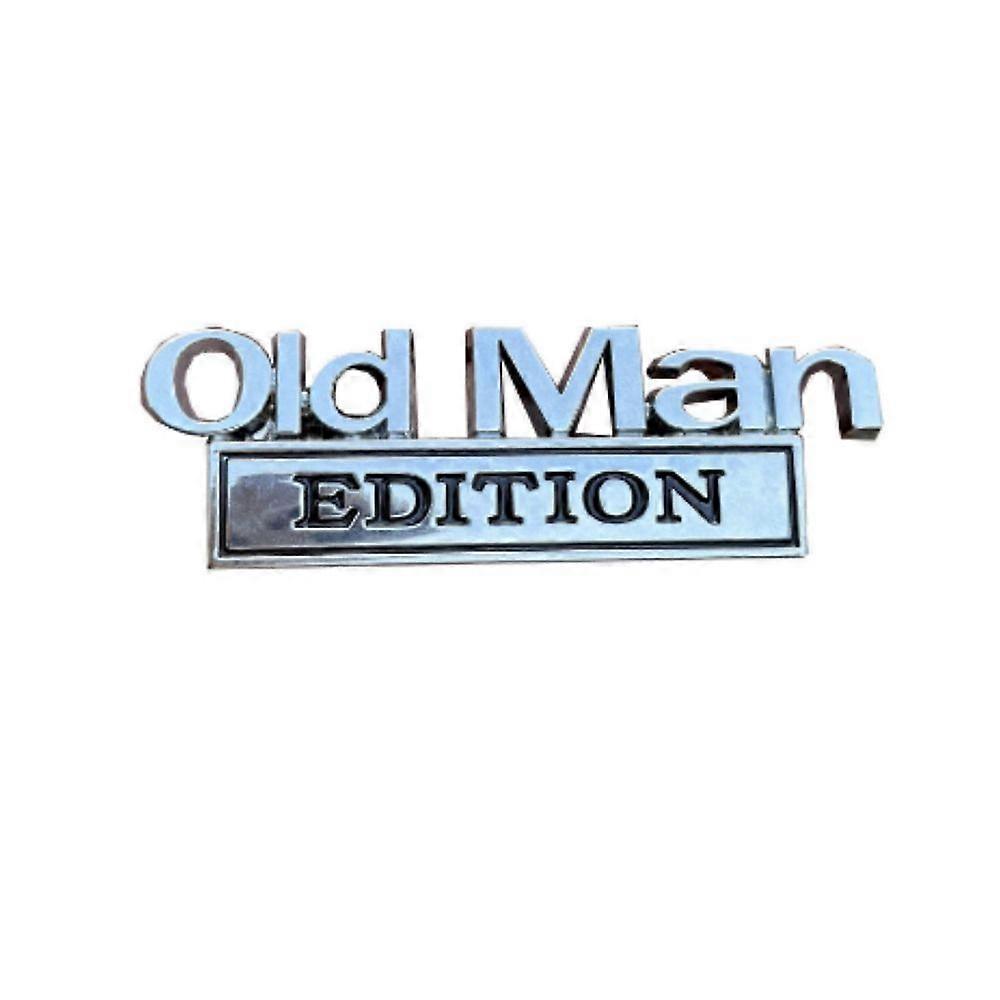 Old Man Edition Car Emblem 3D Metal Sticker BadgeFunny Edition Nameplate Decal