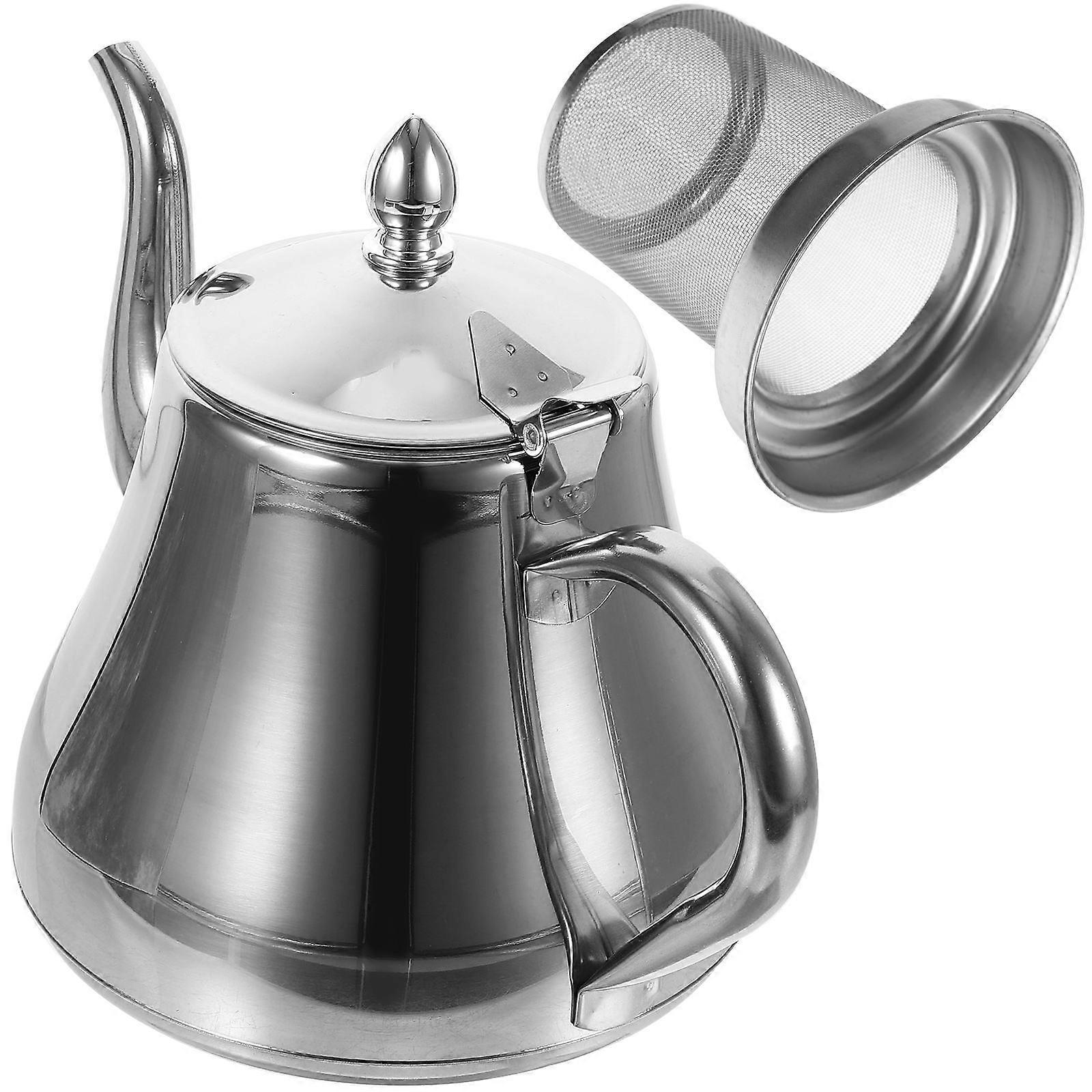Stainless Steel Tea Pot For Home Use With Modern Design Gooseneck Spout Nozzle 1Pack
