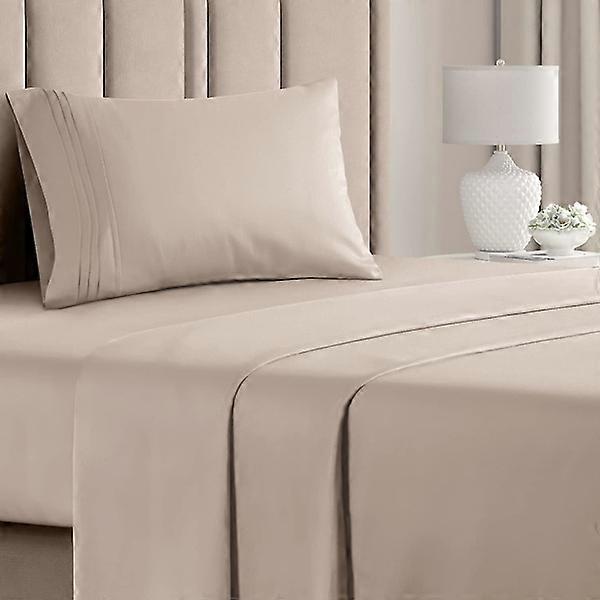 Twin Size Sheet Set - Breathable Cooling Sheets - Hotel Luxury - Soft - Deep Pockets - 3 Piece Set - Wrinkle Free