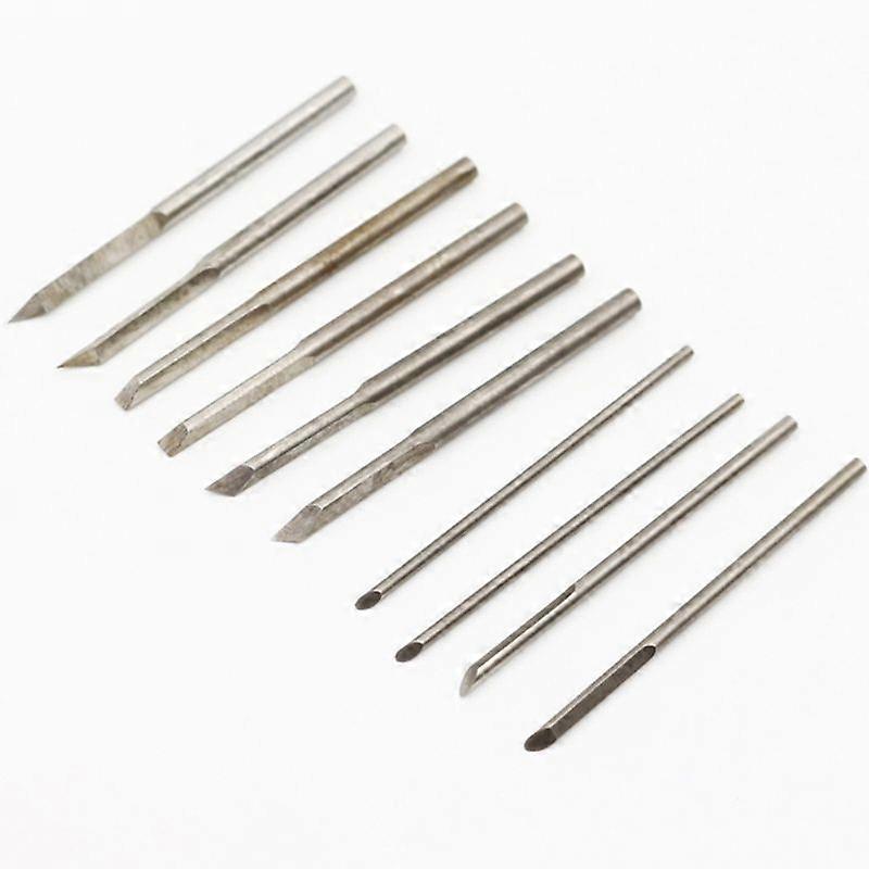 10Pcs/Set Hand Carved Wood Knife Blades High Speed Steel Micro Head