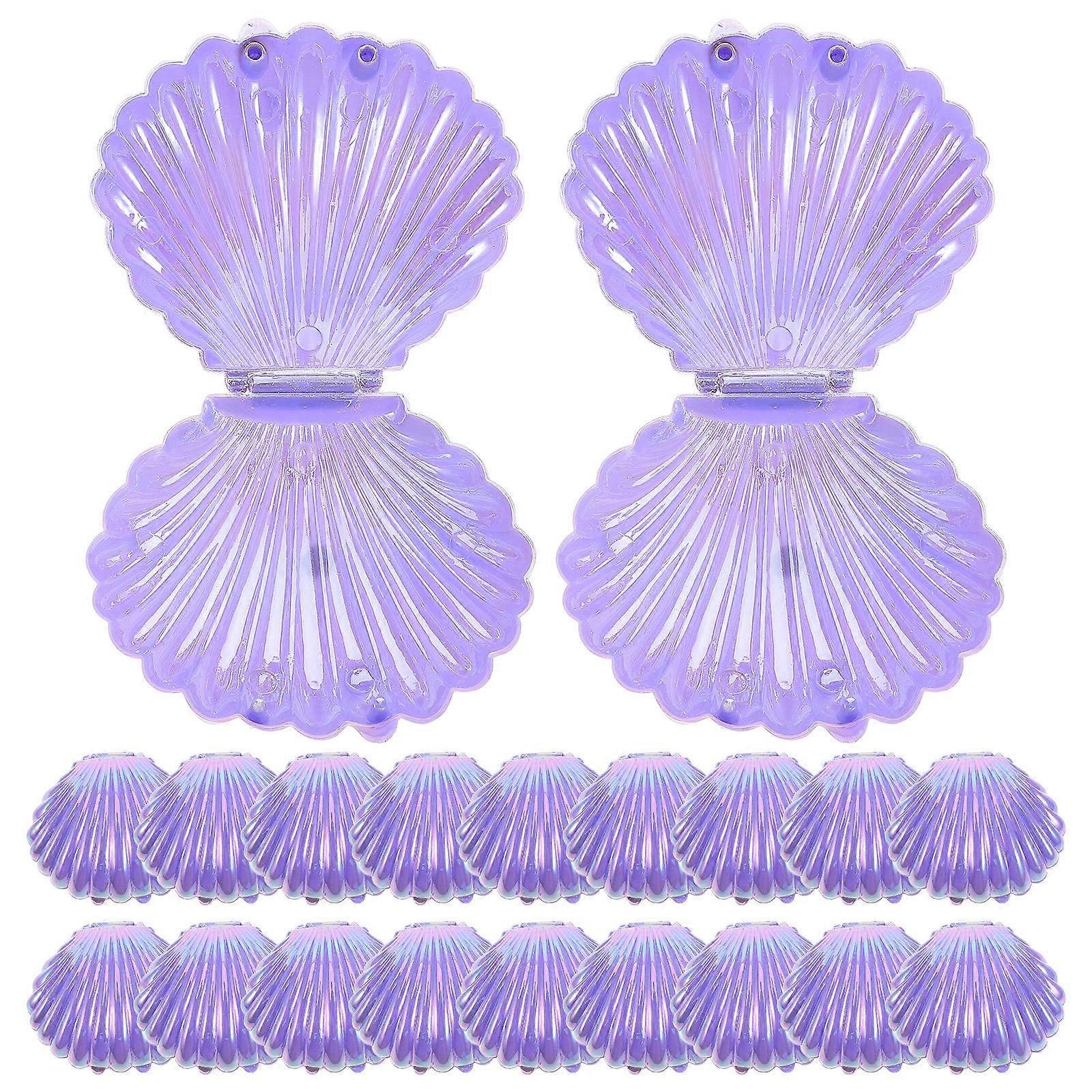 20 Pieces Sky-blue PP Candy Boxes with Seashell Design for Home Use and Party Favors Lightweight