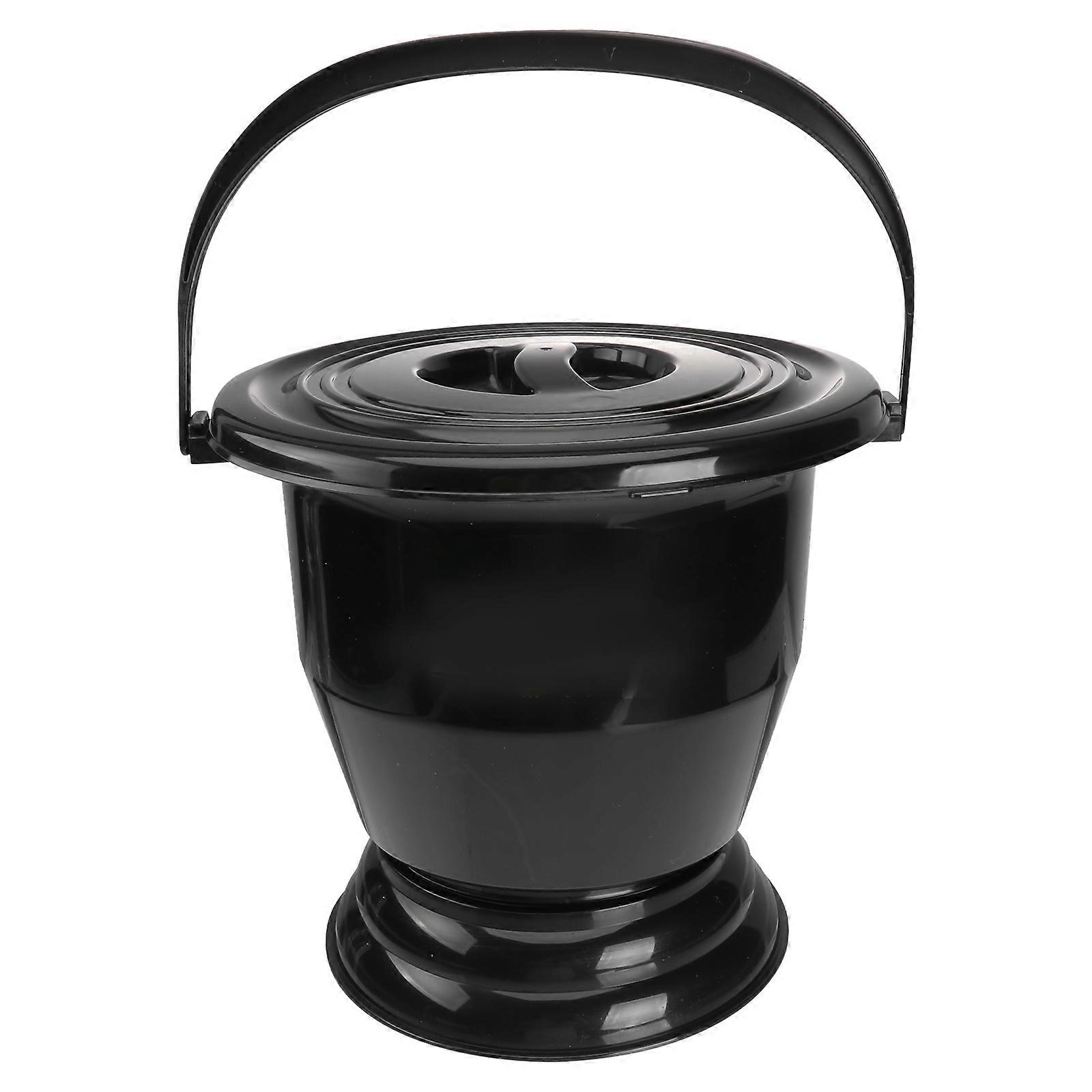 Chamber Pot Urine Pot Non-slip Durable Black Color 1Pack