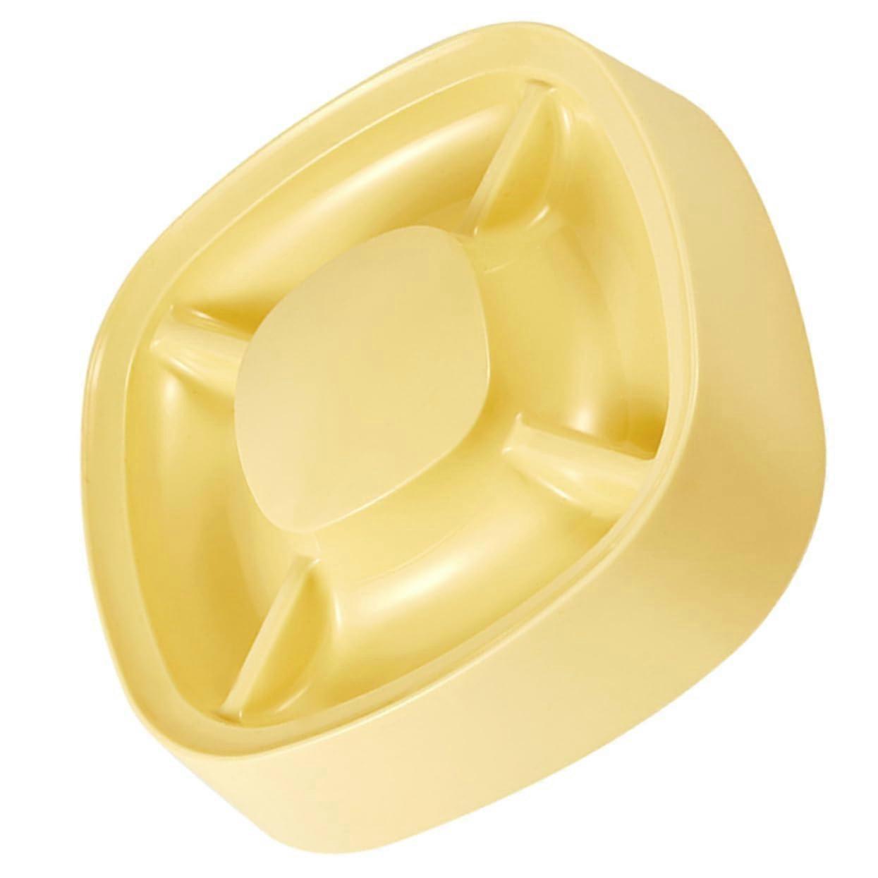 Praktischer Hundenapf Unterteilt 2-in-1 Futternapf Aus Kunststoff Für Katzen Und Hunde Gelb Langsame Fütterung