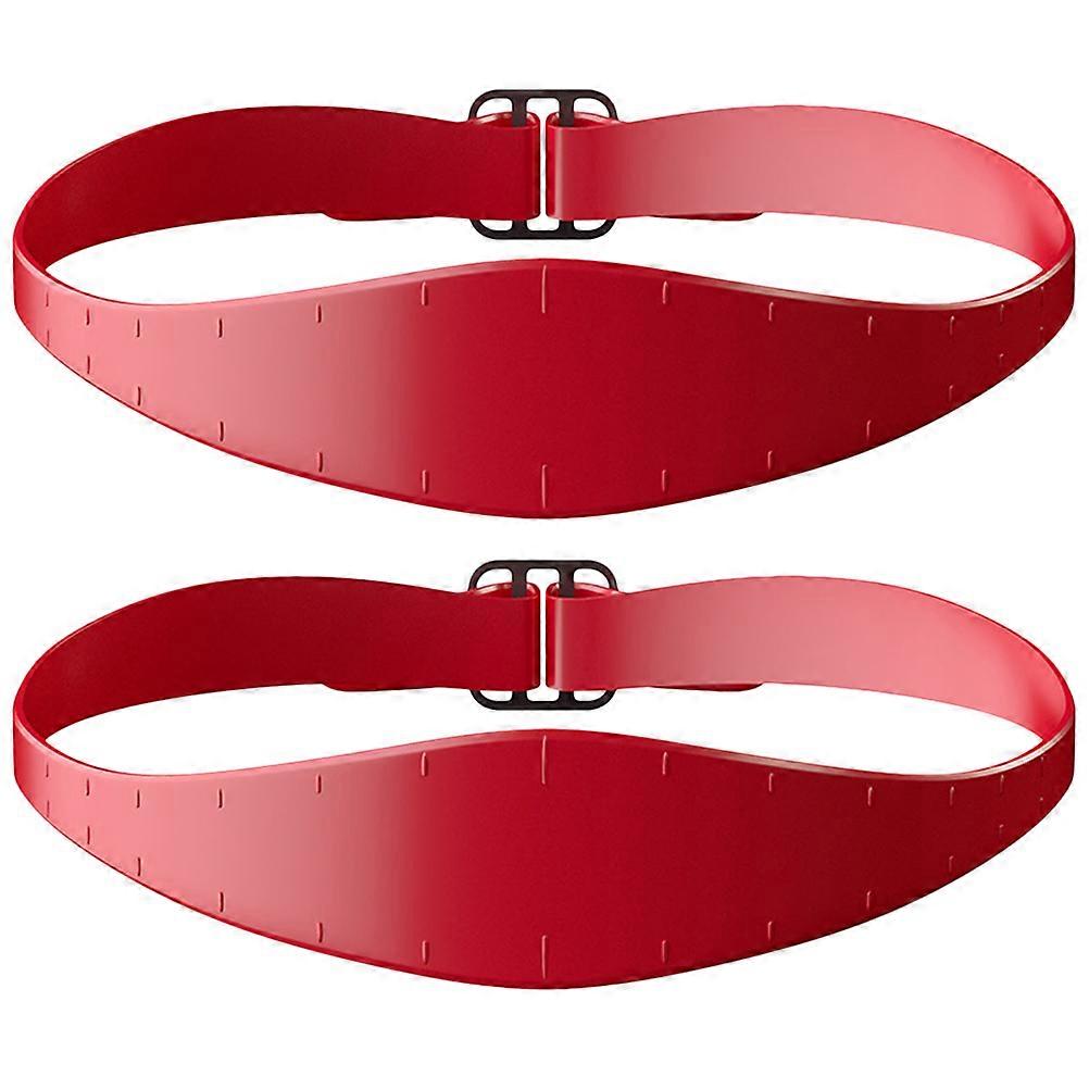 Neckline Shaving Template 2Pcs Adjustable Silicone Hair Cutting Guide For Hair Professionals Red Color Suitable For Haircutting Styling