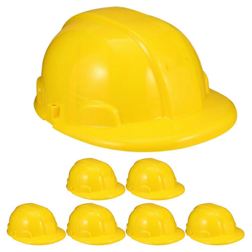 7pcs Construction Party Hats – Realistic Engineering Hard Hats for Boys, Comfortable Pretend Play Accessories for Themed Birthdays & Halloween