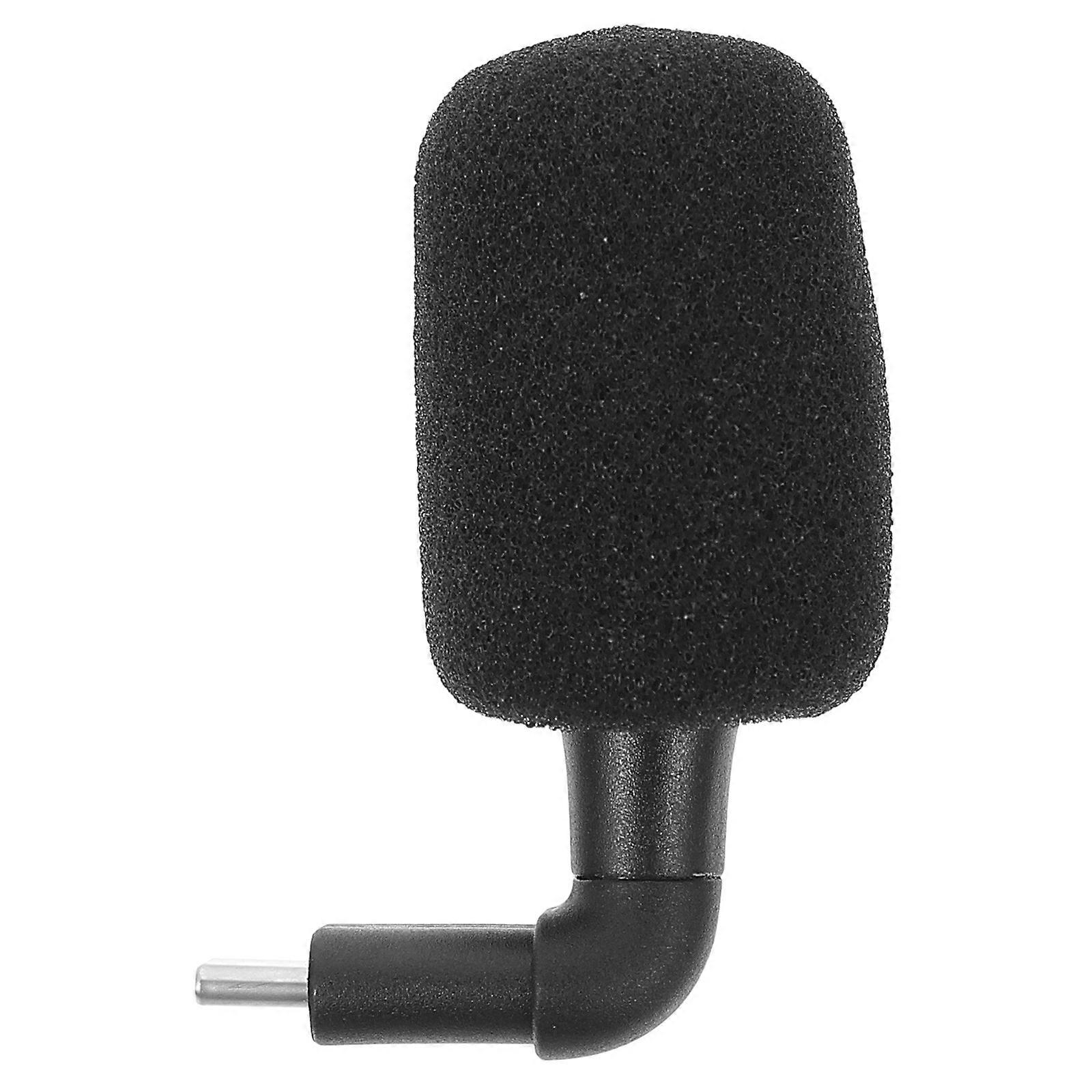 Portable Microphone for Computer Use High Definition Sound Quality Black Miniature Microphone 3.9 in