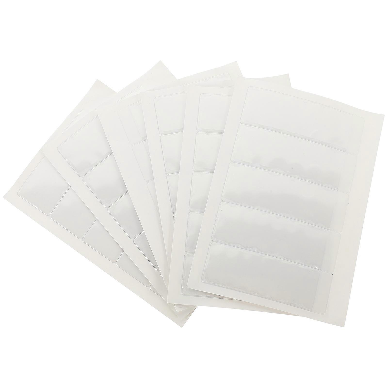 Clear Adhesive Label Holder for Small Business File Organization Transparent Pvc Material Dustproof 6 Sheets