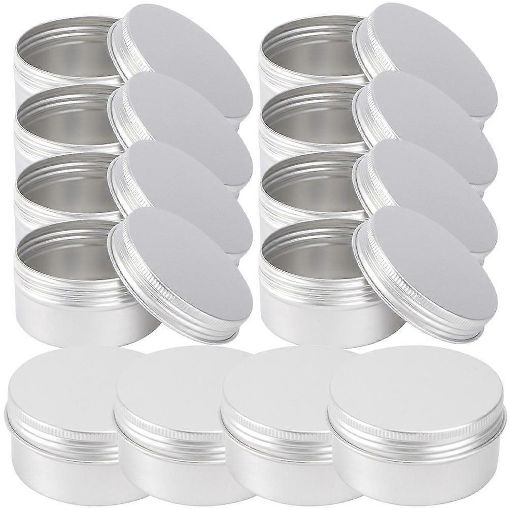 Reusable Aluminum Lip Balm Containers with Leak Proof Design for Travel and Storage Silver 12 Pieces