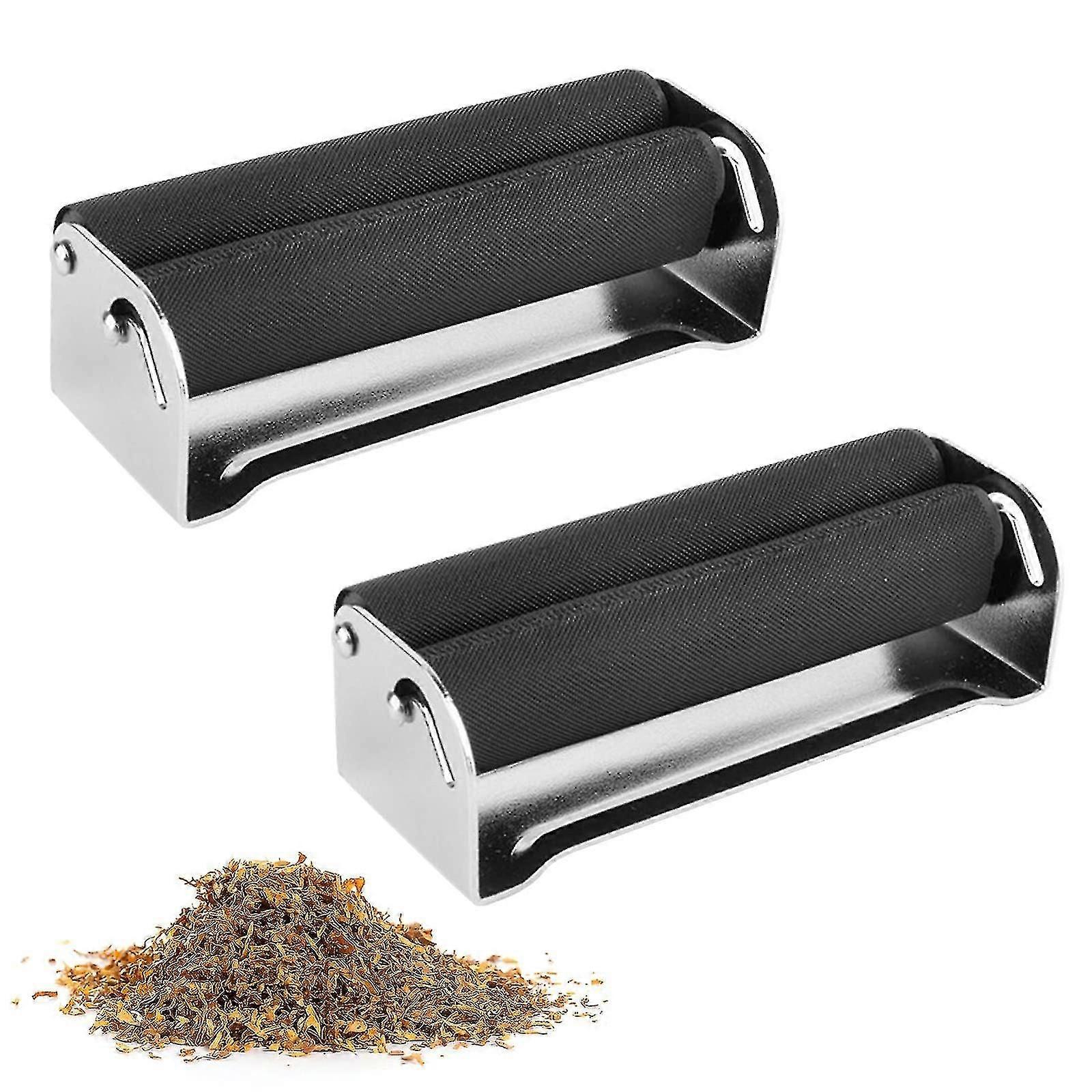 2pcs Metal Tobacco Roller, Easy Use Manual Cigarette Rolling Machine, 70mm Tobacco Maker Tool, Roller Cigarette